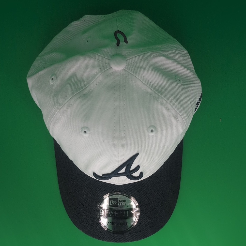Atlanta Braves New Era 9Twenty Hat Navy Blue White Adult Adjustable Cap NWT - Picture 6 of 10